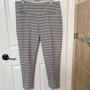 Pro shop SWING BRAND Chic Women's Navy and White Patterned Cropped Pants